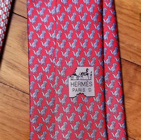 hermes dinosaur tie|Hermes ties for men.